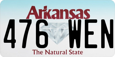 AR license plate 476WEN