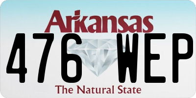 AR license plate 476WEP