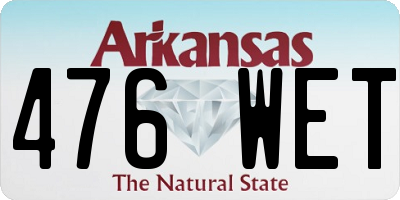 AR license plate 476WET