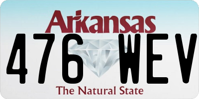 AR license plate 476WEV