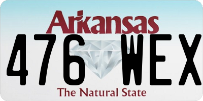 AR license plate 476WEX
