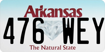 AR license plate 476WEY