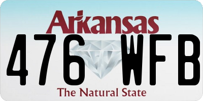 AR license plate 476WFB