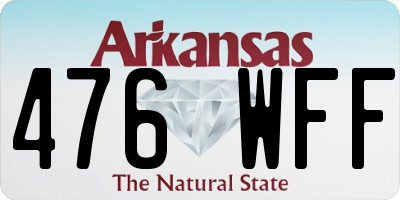 AR license plate 476WFF