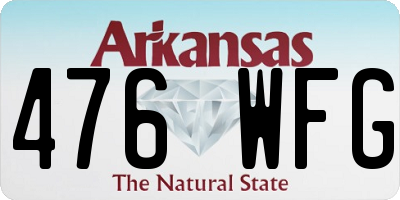 AR license plate 476WFG