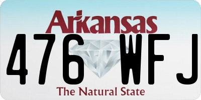 AR license plate 476WFJ