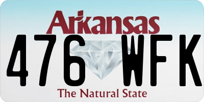 AR license plate 476WFK