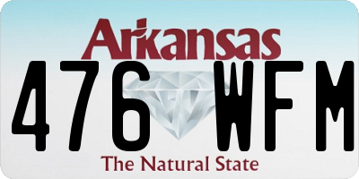 AR license plate 476WFM