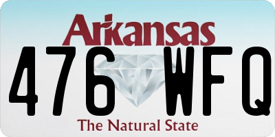 AR license plate 476WFQ