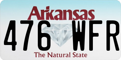 AR license plate 476WFR