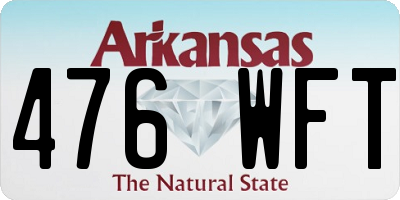 AR license plate 476WFT