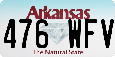 AR license plate 476WFV