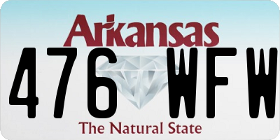AR license plate 476WFW
