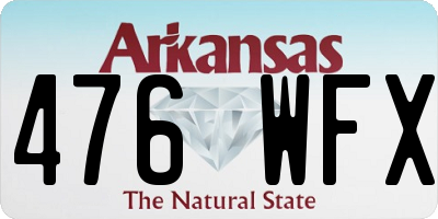AR license plate 476WFX