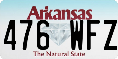 AR license plate 476WFZ