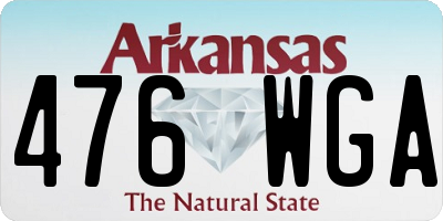 AR license plate 476WGA