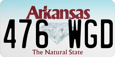 AR license plate 476WGD