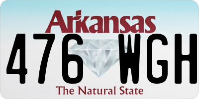 AR license plate 476WGH