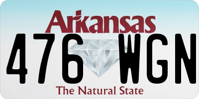 AR license plate 476WGN