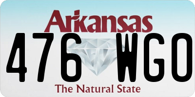 AR license plate 476WGO