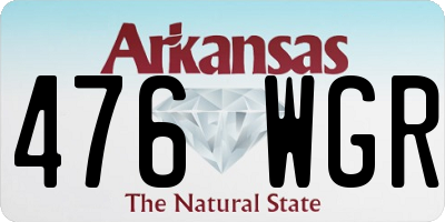 AR license plate 476WGR