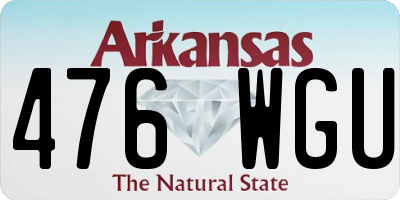 AR license plate 476WGU