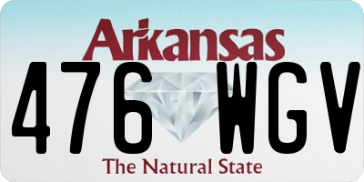AR license plate 476WGV