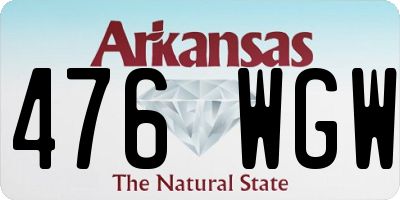 AR license plate 476WGW