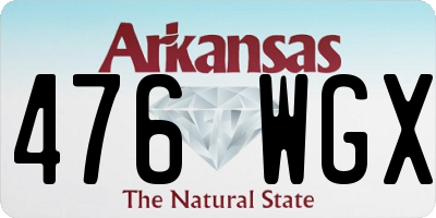 AR license plate 476WGX