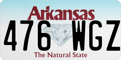 AR license plate 476WGZ