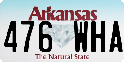 AR license plate 476WHA