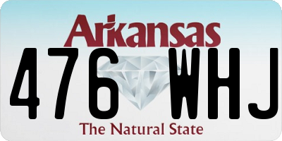 AR license plate 476WHJ