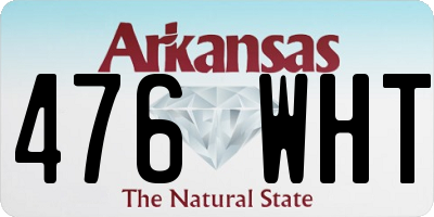 AR license plate 476WHT