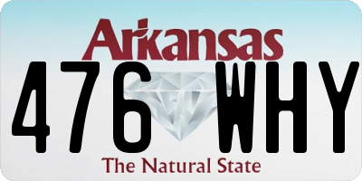 AR license plate 476WHY