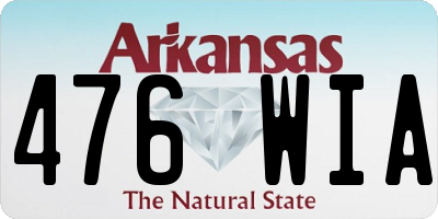AR license plate 476WIA