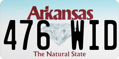 AR license plate 476WID
