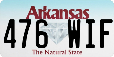 AR license plate 476WIF