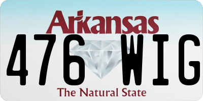 AR license plate 476WIG