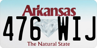 AR license plate 476WIJ