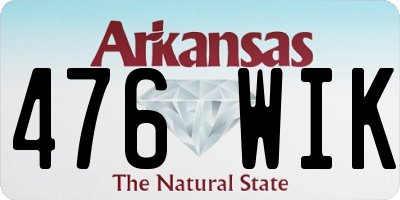 AR license plate 476WIK