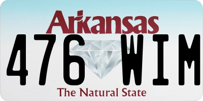 AR license plate 476WIM