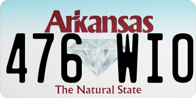 AR license plate 476WIO