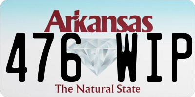 AR license plate 476WIP