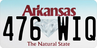 AR license plate 476WIQ