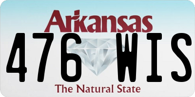 AR license plate 476WIS