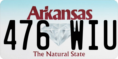 AR license plate 476WIU