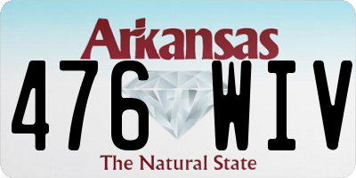 AR license plate 476WIV