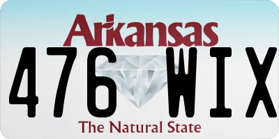 AR license plate 476WIX