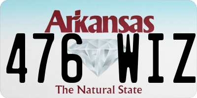 AR license plate 476WIZ