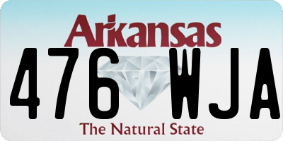AR license plate 476WJA